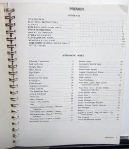 1988 Jeep Eagle Premier Dealer Electrical Wiring Troubleshooting Shop Manual