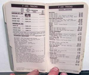 1970 Ford New Model Trucks Dealer Pocket Retail Price Salesmen Data Book Options