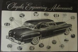 1951 Chrysler Engineering Achievements Sales Brochure Leaflet New Yorker