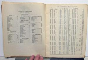 1916-1928 Chevrolet 4 Cylinder Models Parts Book Superior Capitol National Orig