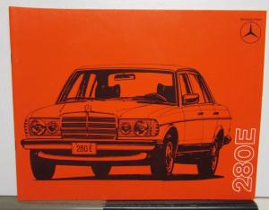 1977 Mercedes-Benz 280E Dealer Salesmans Car Introductory Guide Brochure