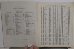 1916-1928 Chevrolet Dealer Four Cylinder Models Parts Book Effective July 1940