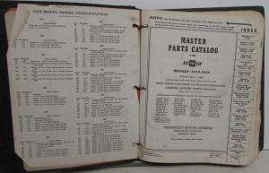 1929-1951 Chevrolet Dealer Master Parts Catalog Book Six-Cylinder Models Orig