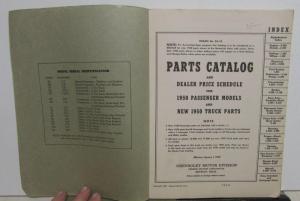 1950 Chevrolet Dealer Parts Catalog Book & Price Schedule Car New Truck Orig