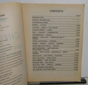 1960-1969 Chevrolet Corvair Dealer Parts Catalog Book Car Van Pickup Orig