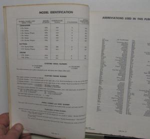 1965 Studebaker Chassis Body Parts Catalog Book Models S &  V Commander Daytona