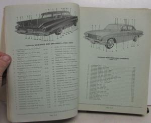 1940-1963 Buick Master Body Parts Book Riviera Roadmaster Le Sabre Invicta Orig
