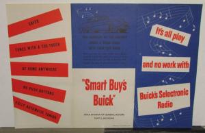 1951 Buick Dealer Sales Folder Selectronic Radio Toe Touch Tuning Original