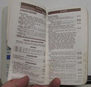 1978 Chevrolet Trucks Dealer Salesmen Pocket Price & Data Book Pickup Blazer Van
