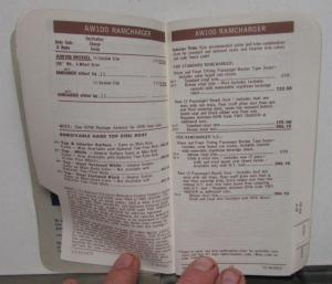 1976 Dodge Salesmen Pocket Price Data Book Multi-Purpose Ramcharger Van
