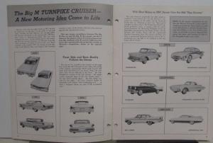 1957 Mercury Dealer Sales Bulletin Vol 26 No 8 Turnpike Cruiser Comparison Orig