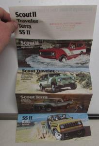 1977 Internatnational IH Scout II Traveler Terra SS II Dealer Sales Folder Orig