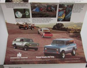 1977 Internatnational IH Scout II Traveler Terra SS II Dealer Sales Folder Orig