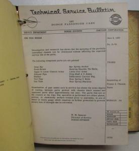 1957 Dodge Dealer Technical Service Bulletins Set W/Binder & Tech-Nek Topics