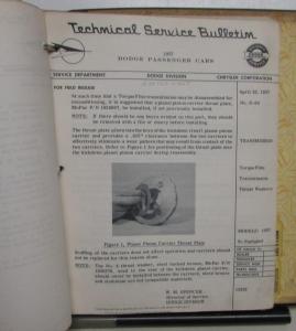 1957 Dodge Dealer Technical Service Bulletins Set W/Binder & Tech-Nek Topics