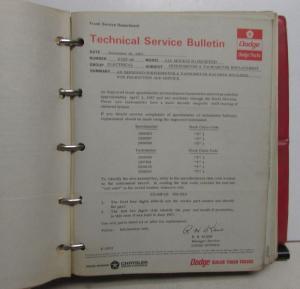 1968-1970 Dodge Truck Dealer Technical Service Bulletins Set Pickup A100 HD