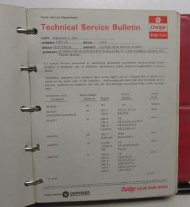 1968-1970 Dodge Truck Dealer Technical Service Bulletins Set Pickup A100 HD