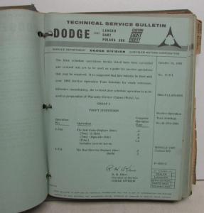 1963 Dodge Cars 1964-66 Dodge Trucks Technical Service Bulletins 426 Ramcharger