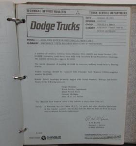 1963 Dodge Cars 1964-66 Dodge Trucks Technical Service Bulletins 426 Ramcharger