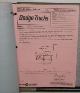 1963 Dodge Cars 1964-66 Dodge Trucks Technical Service Bulletins 426 Ramcharger