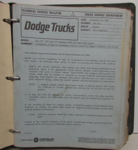 1960-1964 Dodge Trucks Dealer Technical Service Bulletins Set Repair Updates