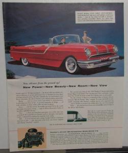 1955 Pontiac Dealer Sales Brochure Folder With 180 HP Strato Streak V8 Engine