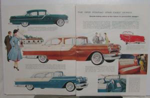 1955 Pontiac Dealer Sales Brochure Folder With 180 HP Strato Streak V8 Engine