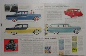 1955 Pontiac Dealer Sales Brochure Folder With 180 HP Strato Streak V8 Engine