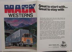 1970s 1980s Mack Westerns Truck Sales Folded Ad Proof