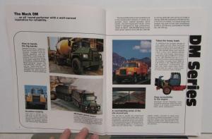 1980 Mack Truck Dealer Sales Brochure Construction Models Mixer Dump Flat Bed