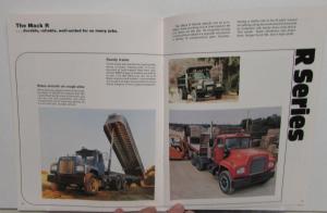 1980 Mack Truck Dealer Sales Brochure Construction Models Mixer Dump Flat Bed