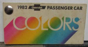 1982 Chevrolet Dealer Passenger Car Salesmen Pocket Paint Chip Colors Samples
