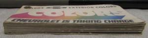 1984 Chevrolet Dealer Passenger Car Salesmen Pocket Paint Chip Colors Samples