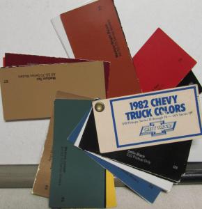 1982 Chevrolet Dealer Trucks Salesmen Pocket Paint Chip Colors Samples