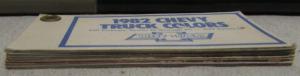 1982 Chevrolet Dealer Trucks Salesmen Pocket Paint Chip Colors Samples