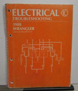 1988 Jeep Wrangler/YJ Dealer Electrical Wiring Troubleshooting Shop Manual Orig