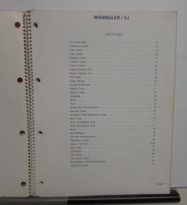 1988 Jeep Wrangler/YJ Dealer Electrical Wiring Troubleshooting Shop Manual Orig