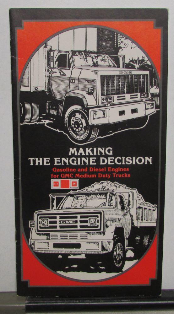1980-1981 GMC Truck Dealer Brochure Making The Engine Decision Gas Diesel