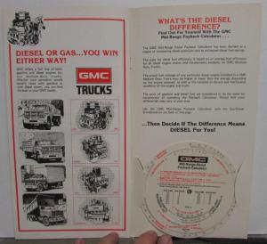 1980-1981 GMC Truck Dealer Brochure Making The Engine Decision Gas Diesel
