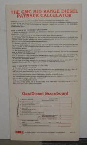 1980-1981 GMC Truck Dealer Brochure Making The Engine Decision Gas Diesel