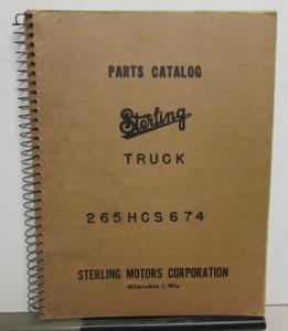 Early 1950s Sterling Truck Dealer Parts Catalog HCS Chain Drive 6 Wheel Models
