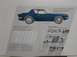 1969 Avanti II Dealer Sales Brochure Features Option Specifications