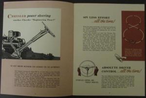 1952 Chrysler Full Time Power Steering Sales Brochure Original