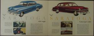 1952 Chrysler Saratoga Fire Power V8 Sales Brochure Original