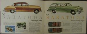 1952 Chrysler Saratoga Fire Power V8 Sales Brochure Original