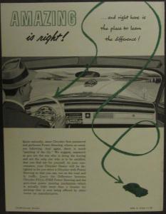 1953 Chrysler Full Time Power Steering Sales Brochure Original