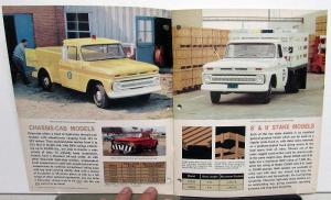 1965 Chevrolet Light Duty Chassis Cab Stake Truck Sales Brochure Original