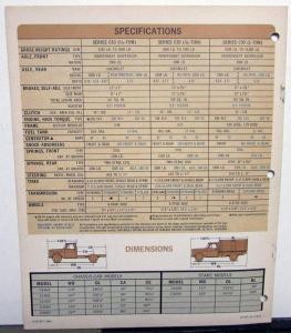 1965 Chevrolet Light Duty Chassis Cab Stake Truck Sales Brochure Original