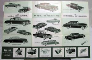 1953 Chrysler Windsor New Yorker Imperial NOS Sales Brochure