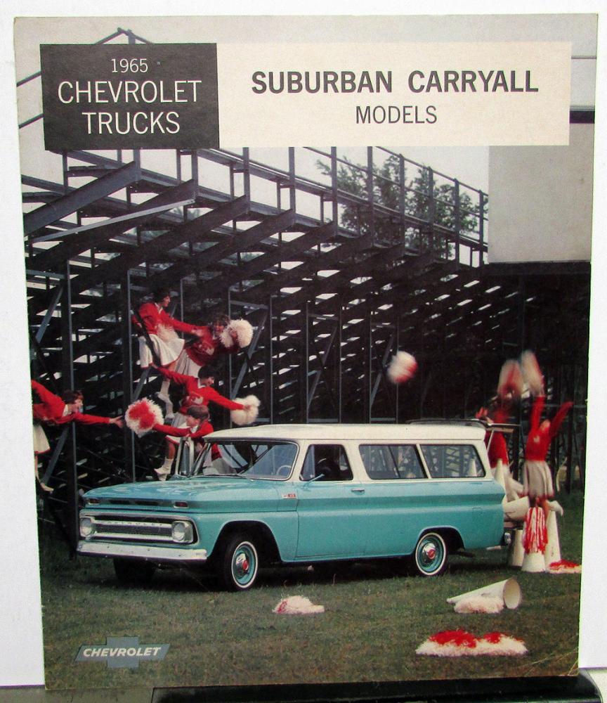 1965 Chevrolet Suburban Carryall Truck Models Sales Brochure Folder Original